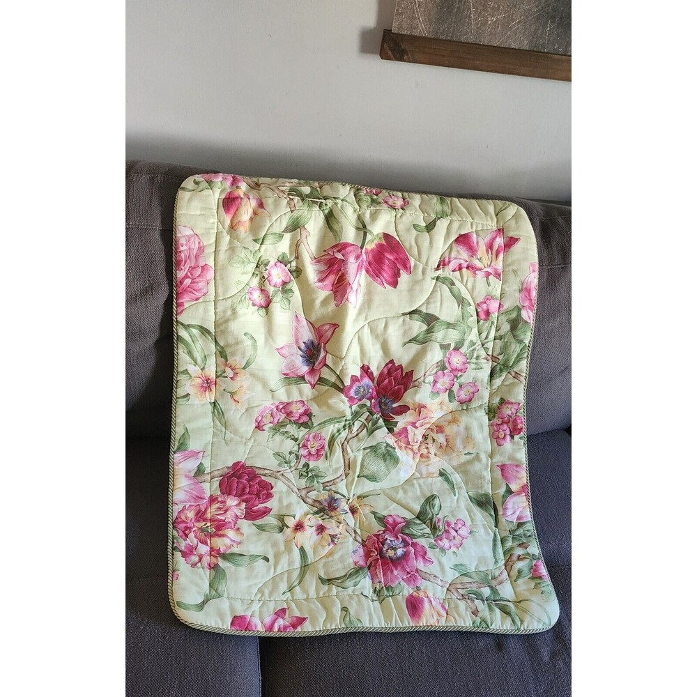 🛏 Beautiful SET OF 2 THOMASVILLE PILLOW SHAMS Tropical Garden Standard Size EuC